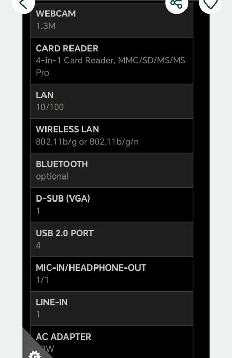 Laptop MSI VX600X