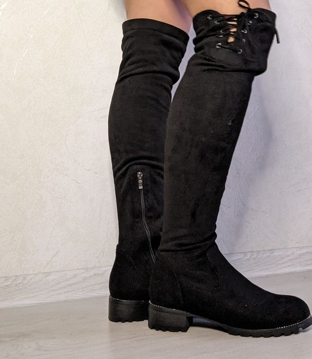 Ботфорти замшеві