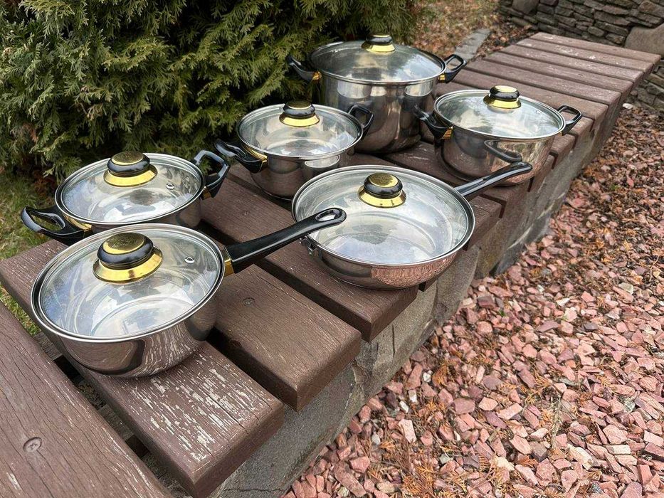 ‼️ Набор кухонных посуды. Набор каструль (кастрюли, ковшык, сковорода)