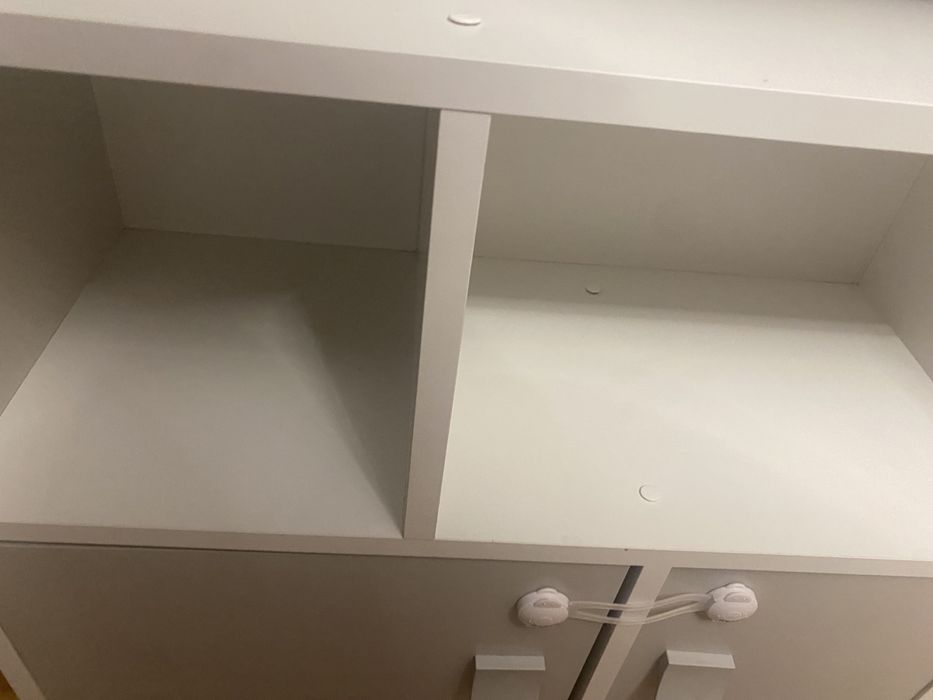 Regał domek szare elememty