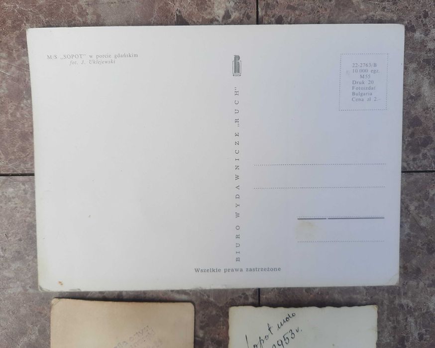 Stare fotografie 49r 53r i karta pocztowa Sopot