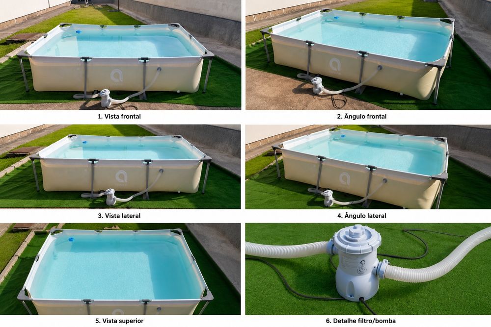 Piscina Avenli 3x2m com Filtro Incluído – Excelente Estado