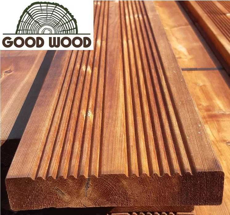 Deski tarasowe 27x144 mm IMPREGNOWANE deska na taras DREWNO Z PÓŁNOCY