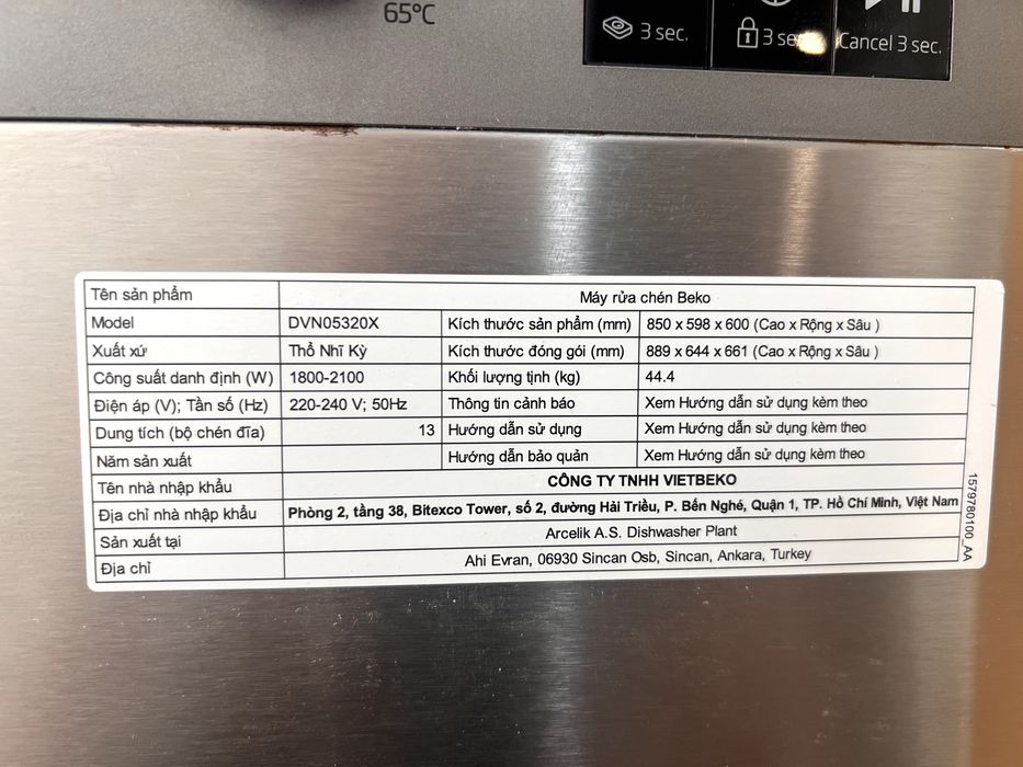 Máquina de Lavar Loiça BEKO DVN05320X (13 Conjuntos - 59.8 cm - Inox)
