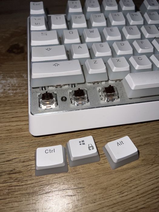 Klawiatura biała MOCEDOM volcano lanparty rgb brown