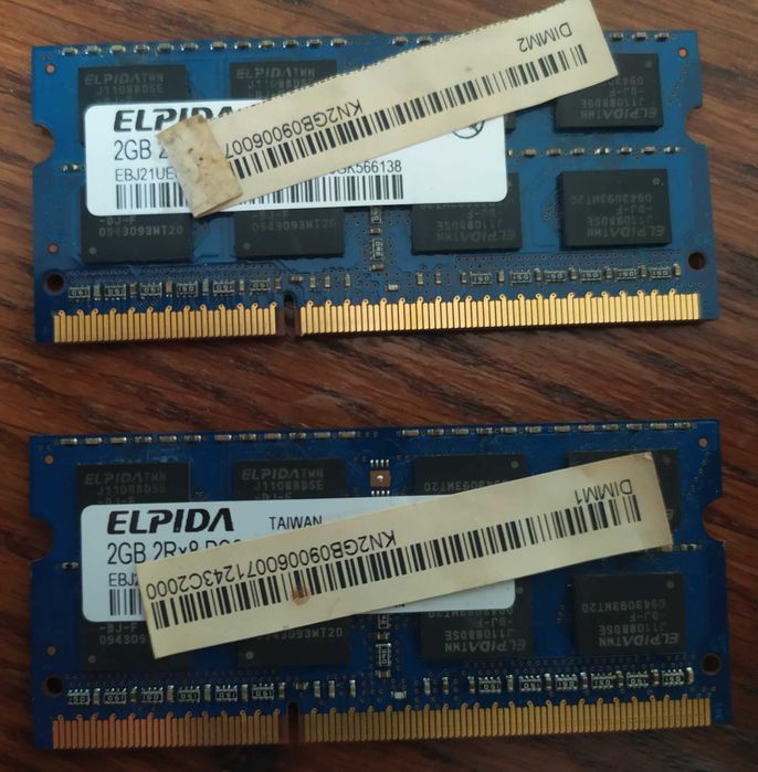 Pamięć RAM ELPIDA 2x2GB DDR3 1066MHz(PC3-8500S-7-10-F1)