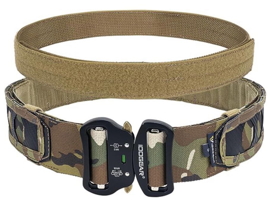 Pas taktyczny bojowy WOLF Carbon Combat QR dwuczęściowy Molle multi cam wojskowy survival