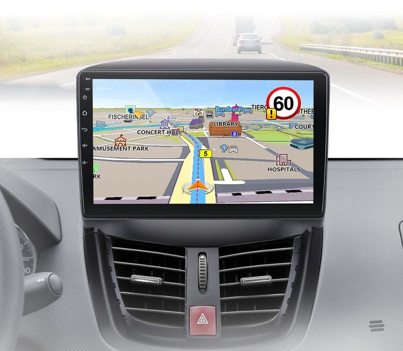 Rádio 9" android Peugeot 206+ e 207 de 2006 a 2015 CARPLAY GPS Novo