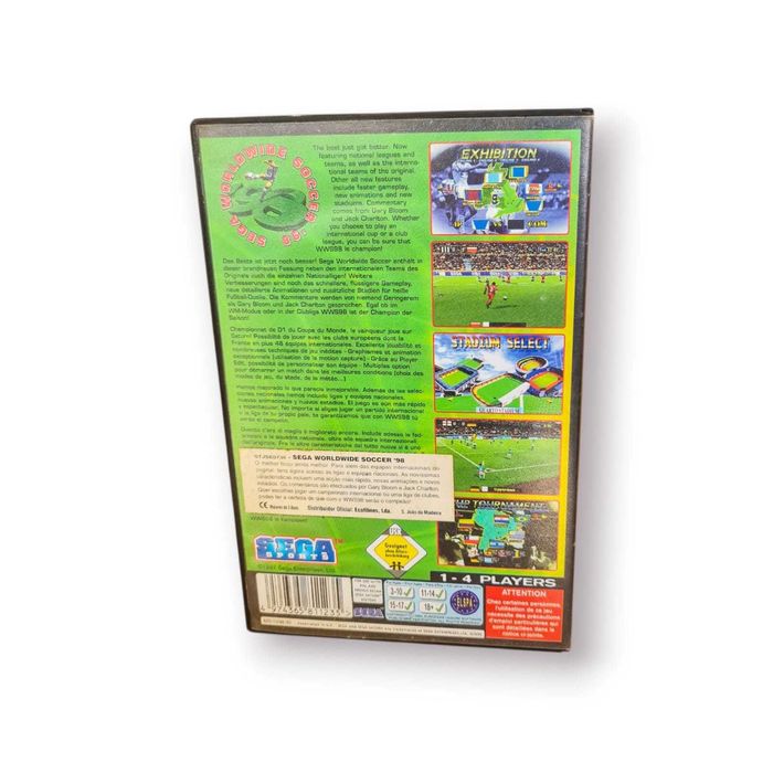 Jogo SEGA Worldwide Soccer ’98 Club Edition– SEGA Saturn (Completo,PT)