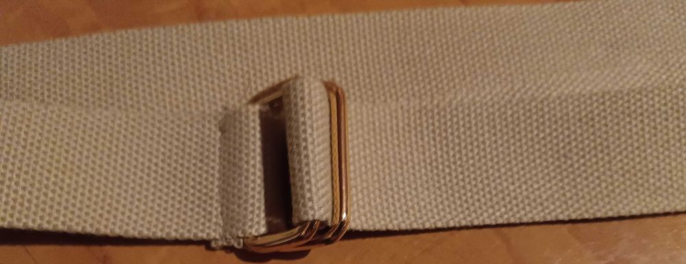 Beżowy pasek parciany UNISEX 4 x 101,5 cm