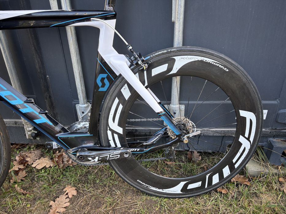 Rower triathlonowy czasowy TT Scott Plasma 2 koła FFWD carbon