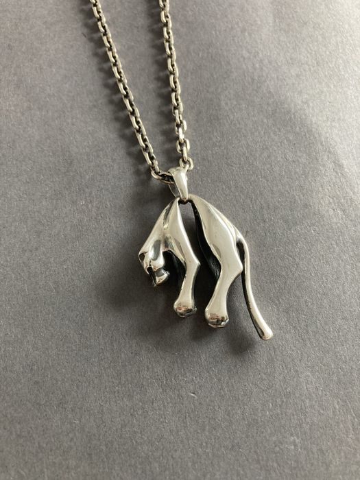 Wisiorek puma srebrna, dwustronna