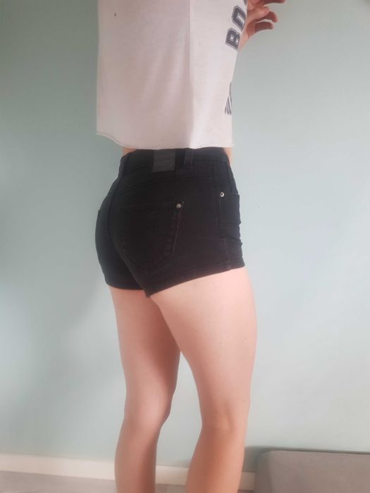 Spodenki szorty jeansowe Pimkie XS czarne damskie