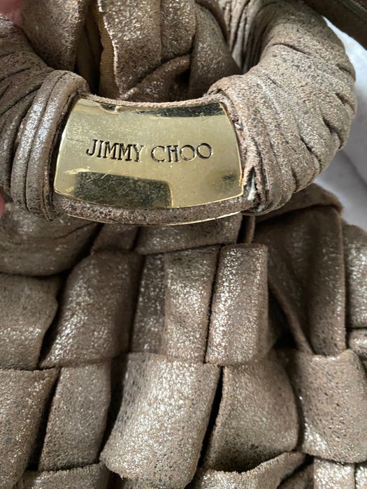 Carteira jimmy choo trançada