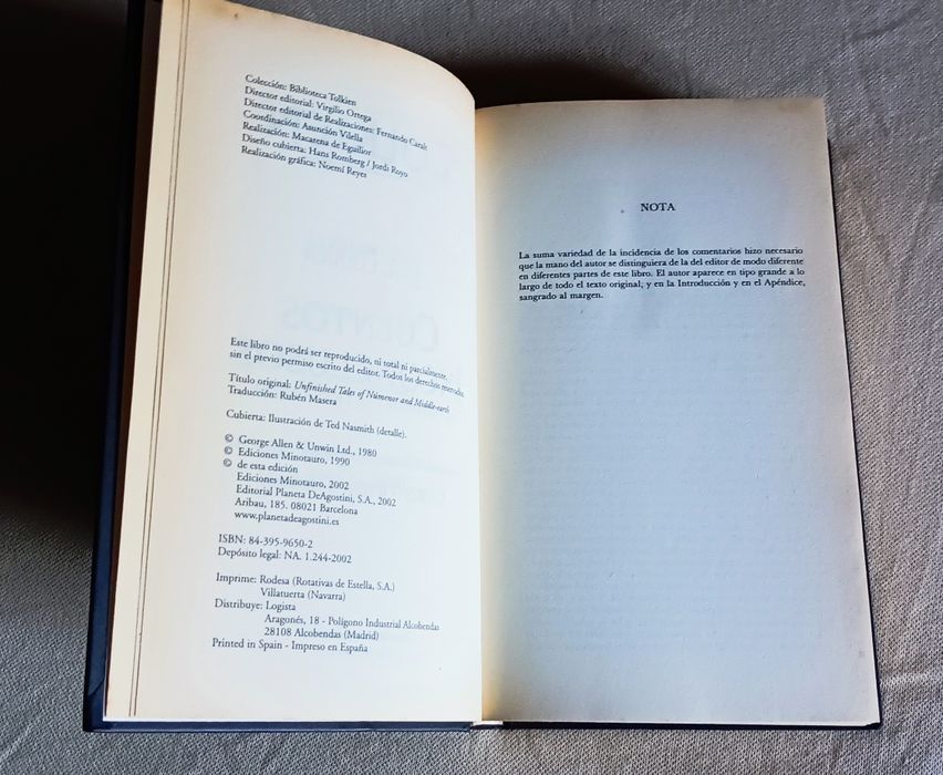 Contos Inacabados, Biblioteca Tolkien