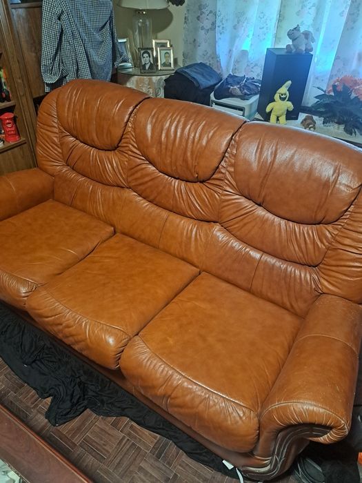 Sofa de couro. Tá novo