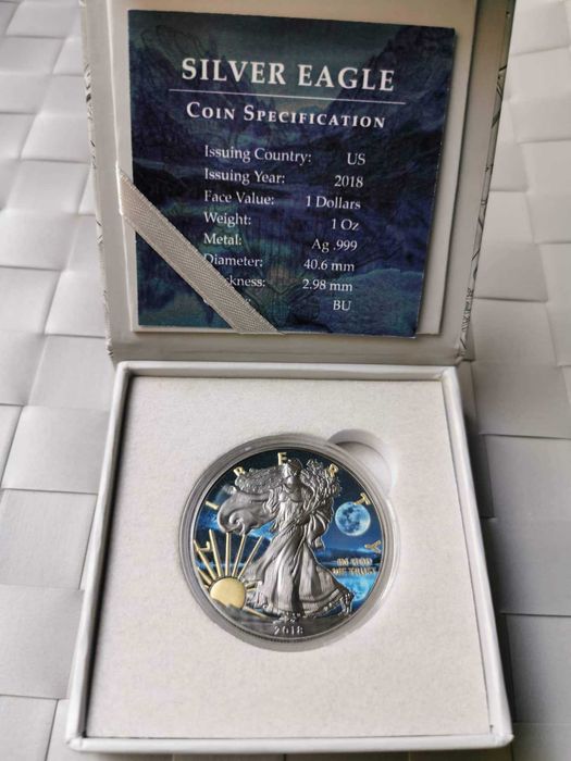 American Silver Eagle 2017 & 2018 — інвестиційні срібні монети США, 1 унція (31,1 г), 999 проба