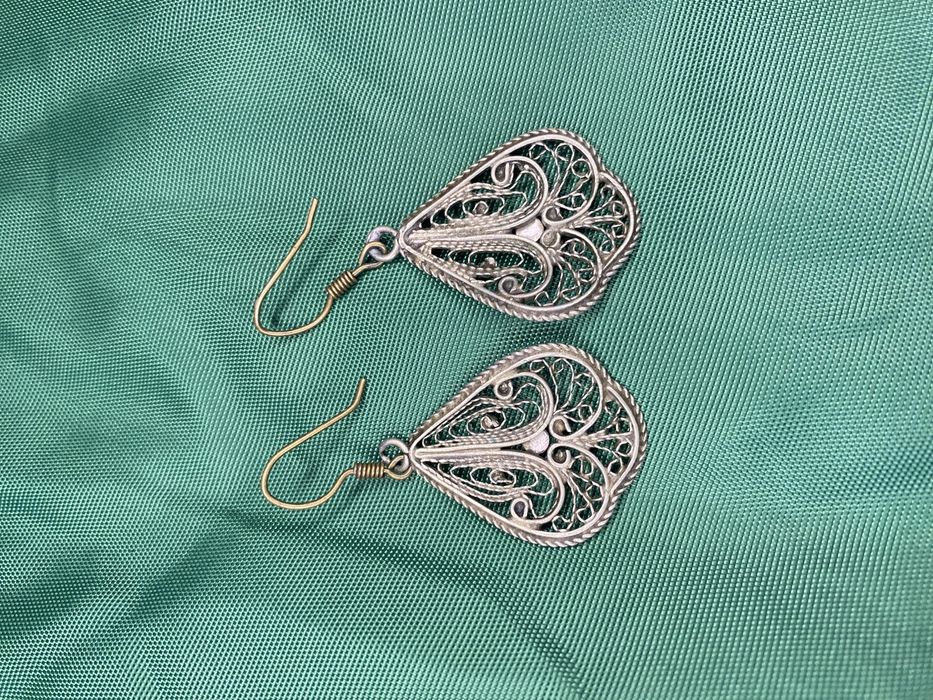 Винтажные серьги, мельхиор СССР