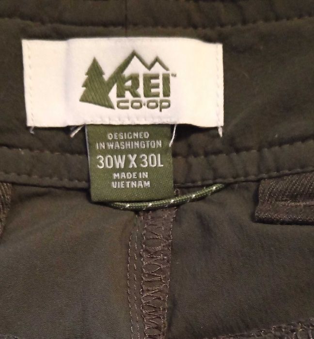 Мужские брюки-карго REI Co-op Sahara Green Relaxed Roll-up