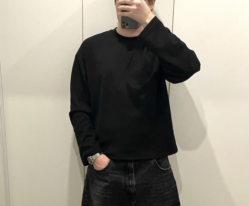Базовий оверсайз лонгслив boxy cropped fit кропнутый лонгслив бокси фит лонгсливи лонги longsleeve бокси фит