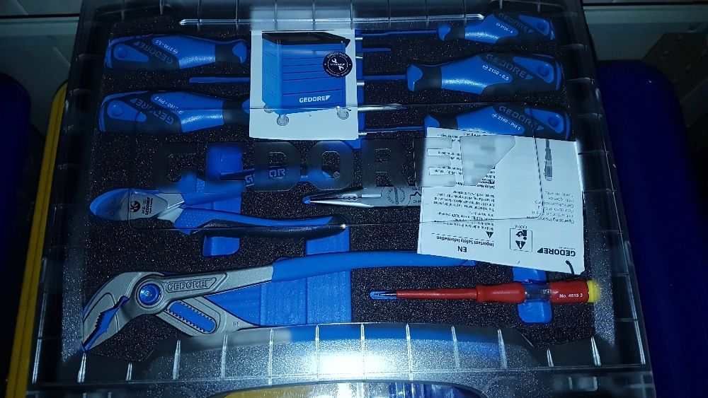 Gedore Jogo Sortido de alicates+chave de fendas, SET-BOXX 72, 9 peças
