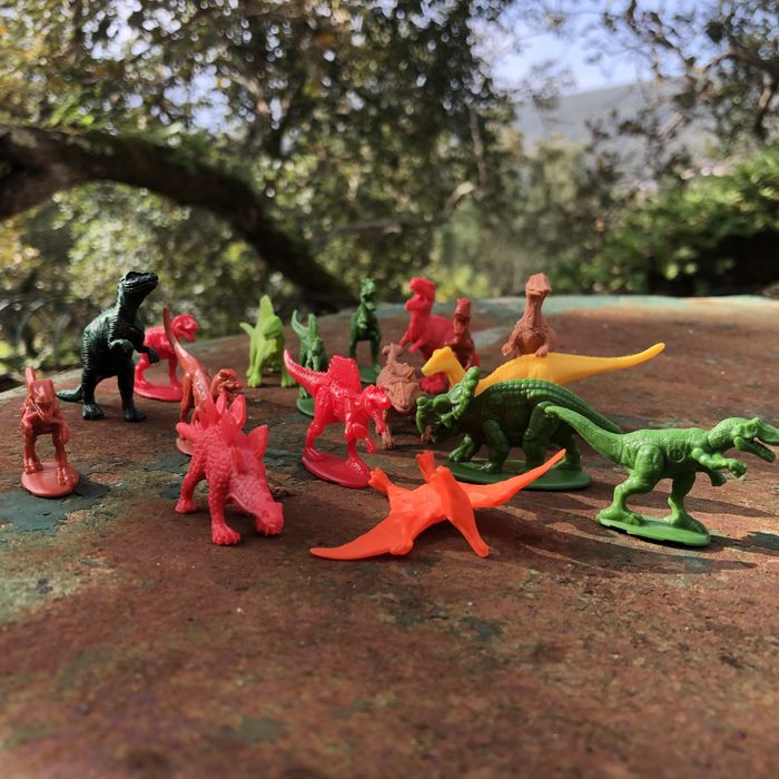 Conjunto de 17 mini dinossauros
