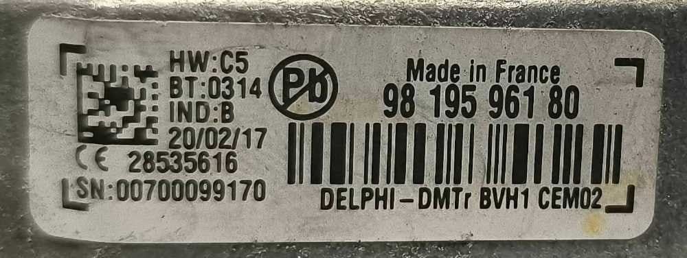 Centralina Start and Stop 9819596180 - CITROËN C3 II