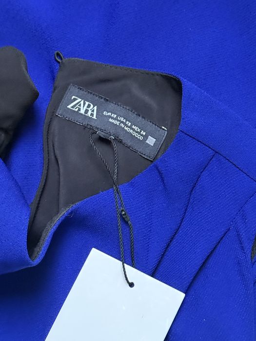 Sukienka midi zara kobaltowa