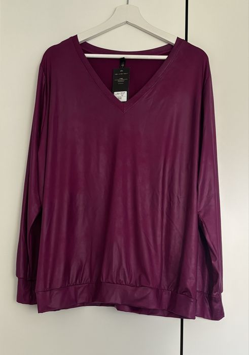 Bluza Fuksja dekolt V XXL Li Parie
