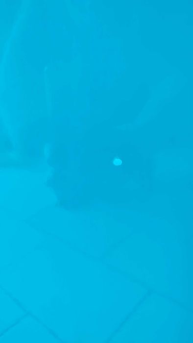 Móvel da sala azul turquesa e branco em excelente estado