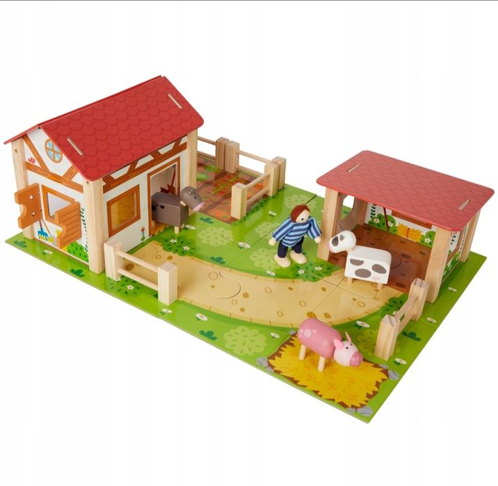 Drewniana farma Mini Matters że zwierzątkami