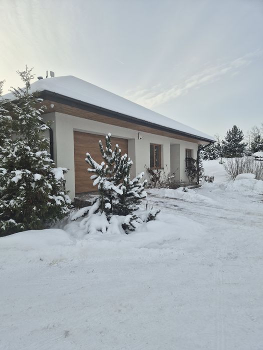 Domek w lesie nad jeziorem