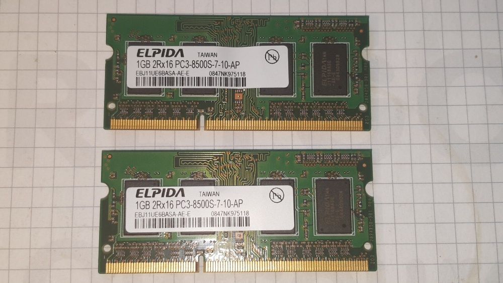 Pamięci SO-DIMM DDR2 DDR3 512mb, 1Gb, 2Gb.