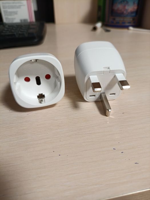 Переходник для розеток британского типа. Адаптер сетевой