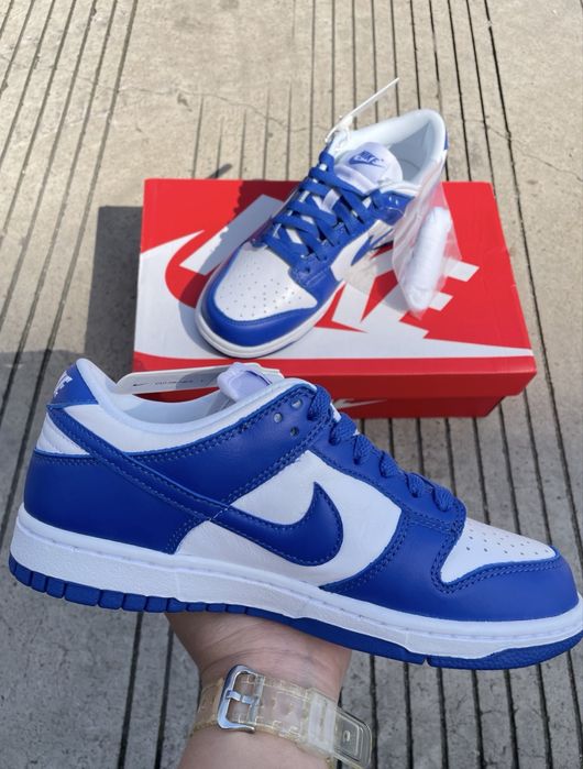 Оригінал Кросівки Nike Dunk Low SP Kentucky Найк данки сині білі роял