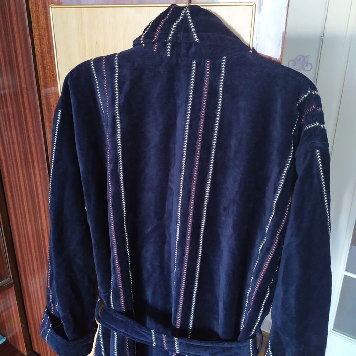 Халат чоловічий з поясом. Розмір XXL. 100% COTTON. Добрий стан. Темно-синій