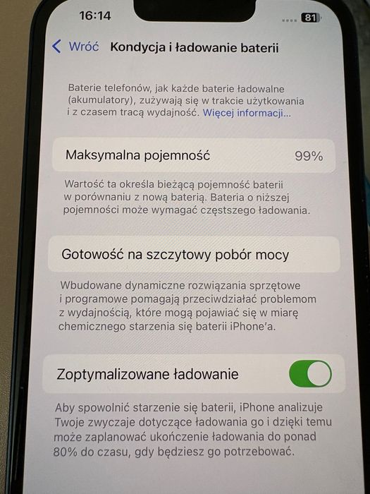 iPhone 14 99% bateri bardzo dobry stan