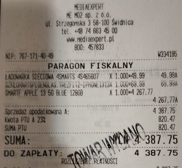 iPhone 13 128Gb Niebieski stan idealny