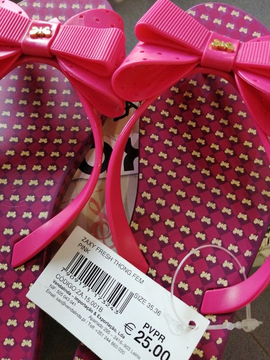 Chinelo zaxy fresh thong pink tam. 35