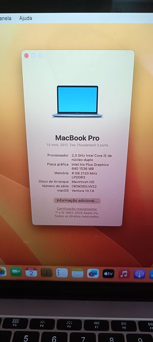 MacBook Pro 13" Retina 2017 – Excelente Estado – Bateria 72 Ciclos