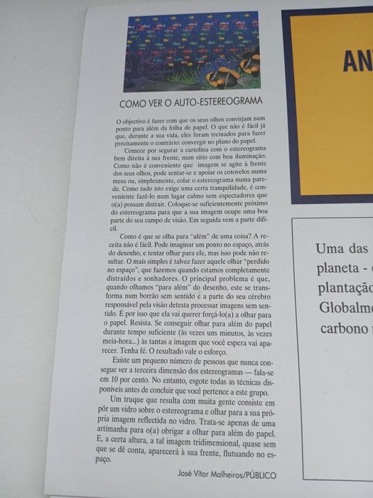 Auto-estereogramas 3D anos 90 – coleção Jornal Público (Magic Eye)