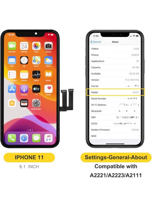 Для iPhone 6s, 7 та 8 Plus черный ЖК-экран, запасные части, передняя п