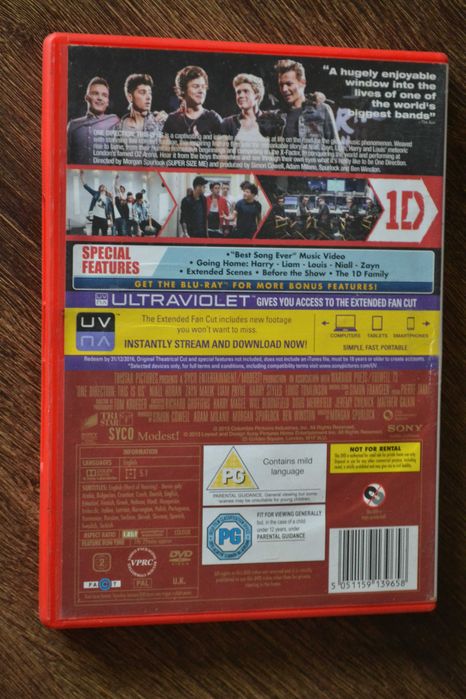 1 D One Direction  This Is Us  DVD