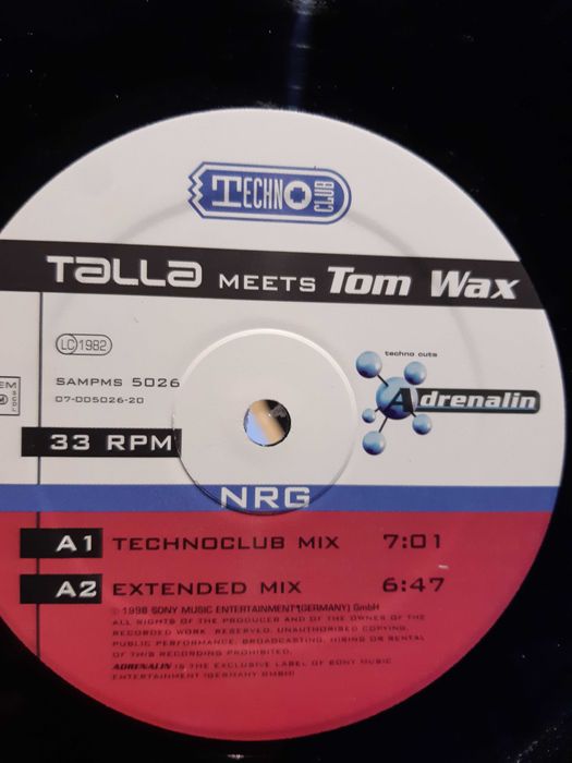 maxi vinyl Talla Meets Tom Wax – NRG Progressive House,  Hard Trance