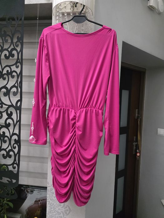 Elegancka sukienka Fuksja, Plus Size