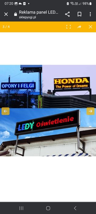Tablica reklama,świetlna