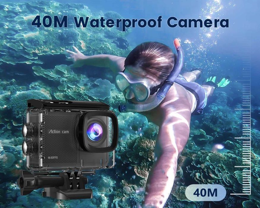 Kamera sportowa 4K 60FPS WiFi 48MP wodoodporna 40m pilot 885