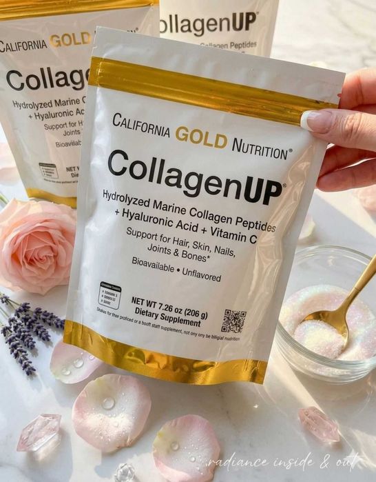 204 г/464 г/1 кг Collagen UP Морской коллаген 1 и 3 тип с витамином С