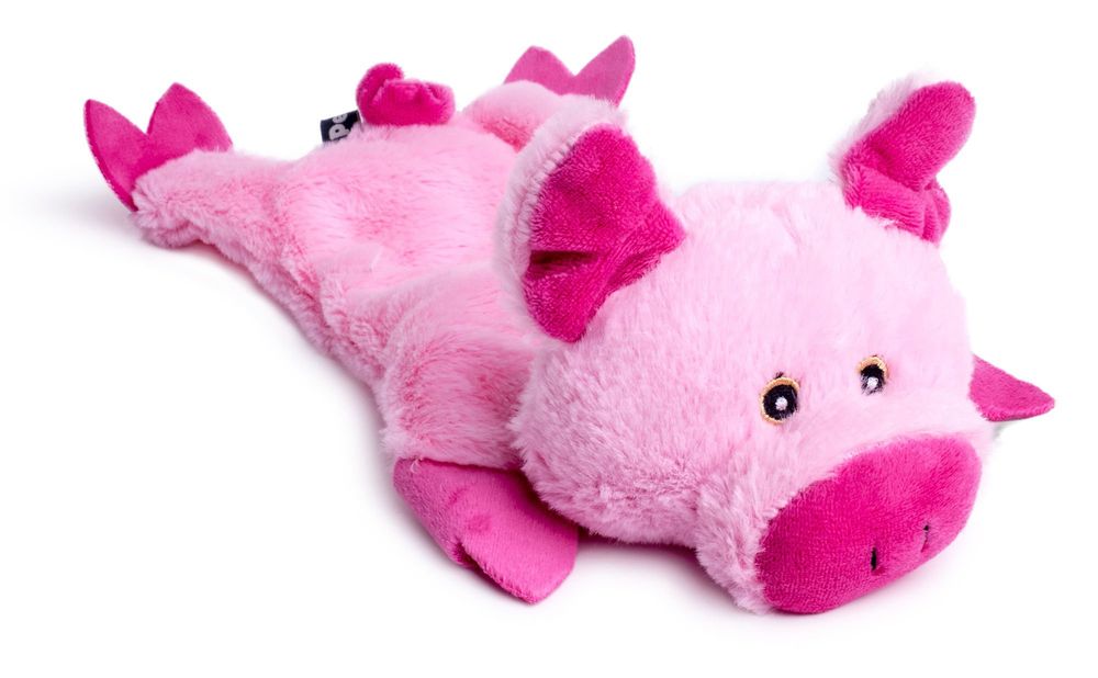 М'яка іграшка- пищалка для собак Petface Buddies Crinkle Flat Pig.