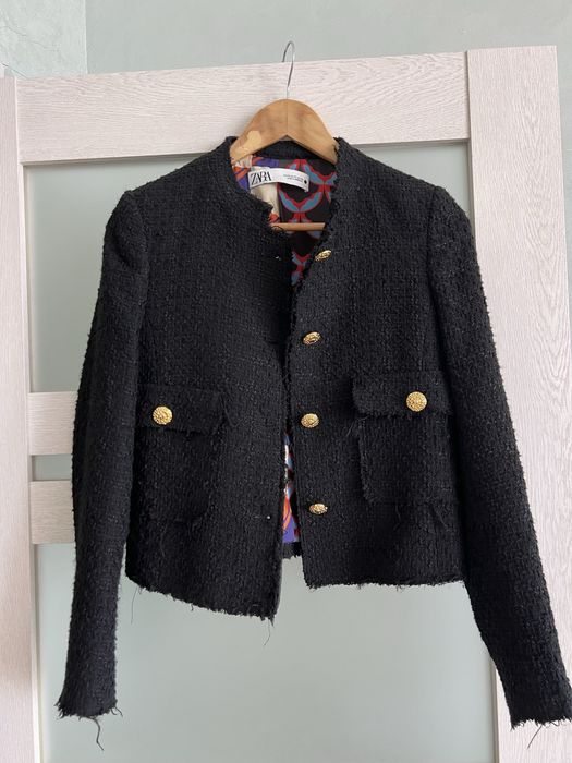 Жакет/піджак твідовий, Zara | marsego | bazhane